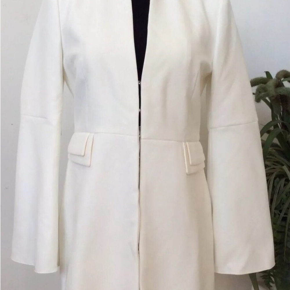 Zara large white classic coat/blazer